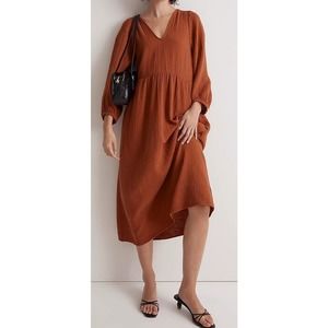 Madewell Rust Midi Dress
